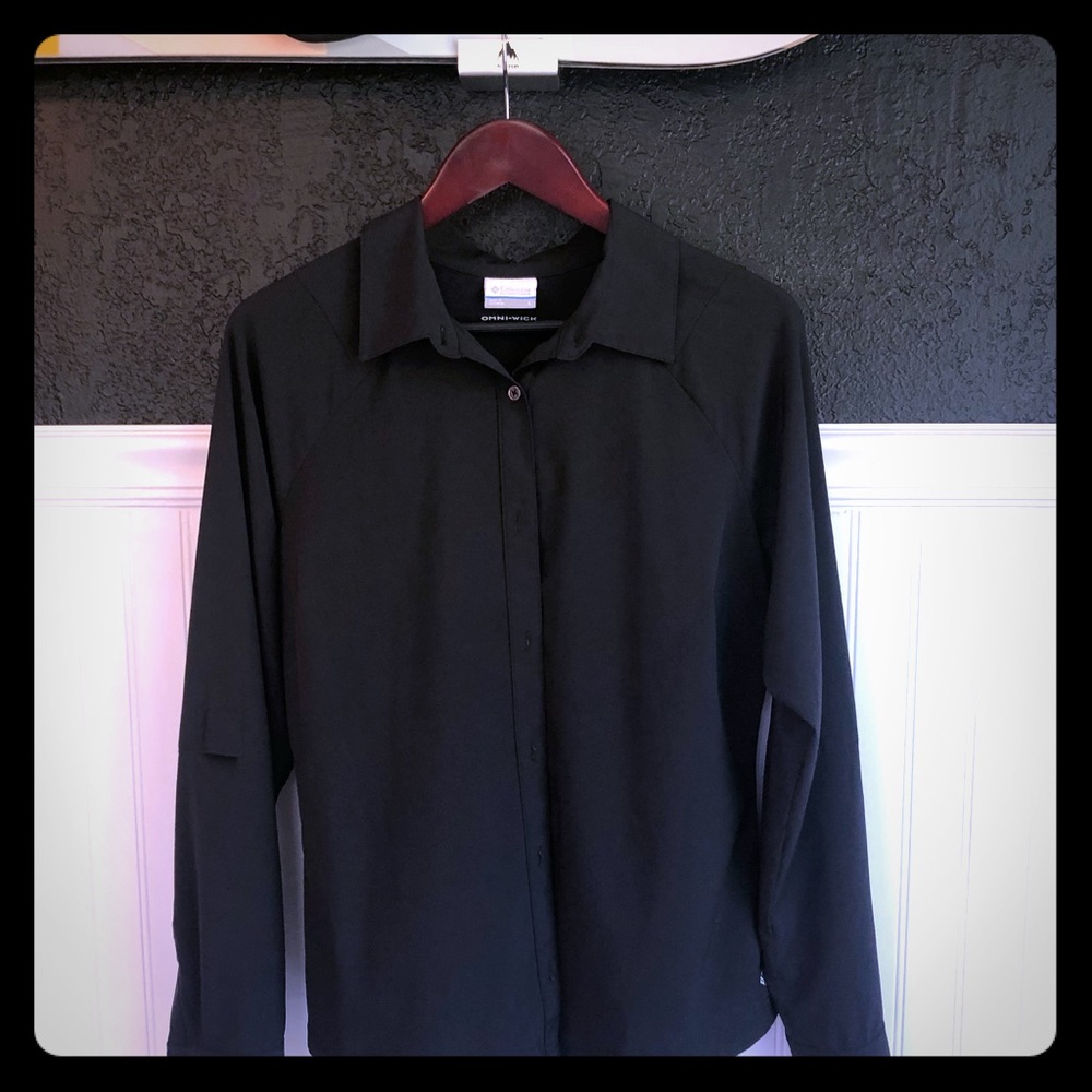 Columbia Omni-wick Long-sleeve Black Shirt
